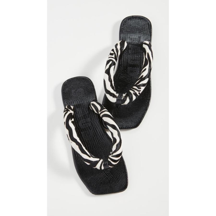 スタウド Staud レディース ビーチサンダル シューズ 靴 Rio Flip Flop Zebra Print Ciganabeleza Com Br