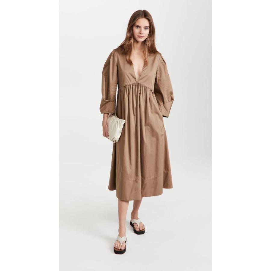 限定特価 レディース ワンピース ティビ Tibi ワンピース ドレス Hazelnut Dress Sleeve Pleat Neck V Poplin Eco ワンピース ドレス Vネック ワンピース レディース Tibi ティビ ワンピース チュニック Oyostate Gov Ng