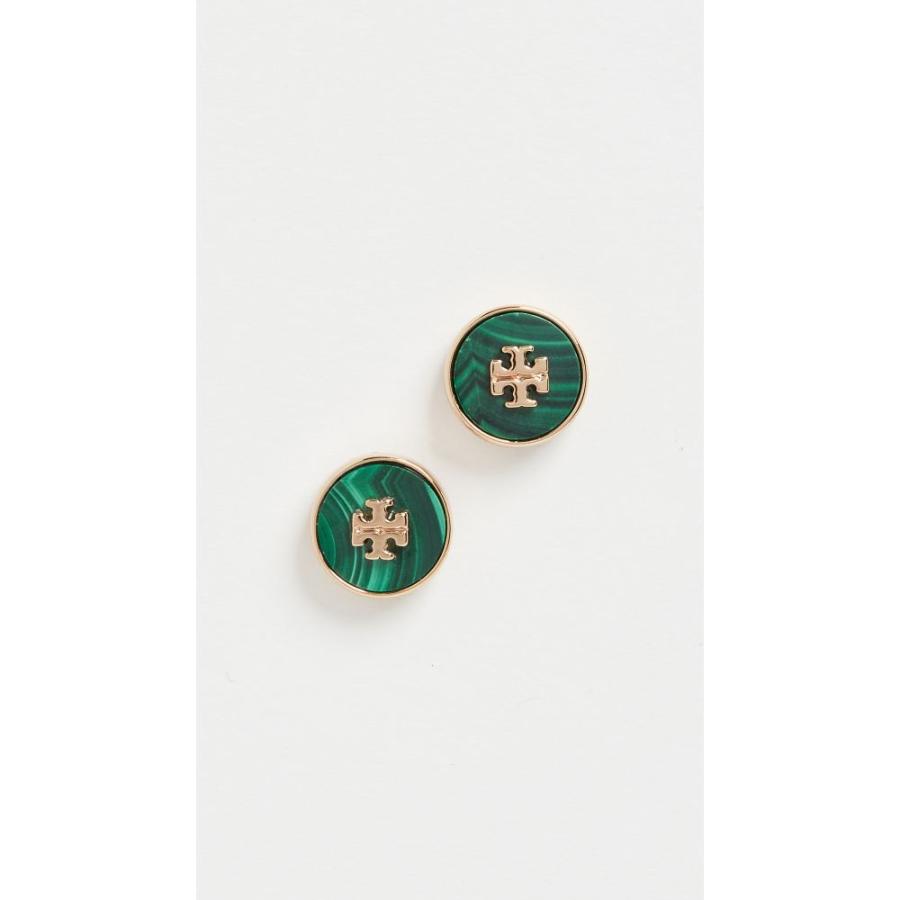 送料無料 トリー バーチ Tory Burch レディース イヤリング ピアス スタッドピアス Kira Semiprecious Circle Stud Earrings Tory Gold Malachite 超特価激安 World Of Heating De