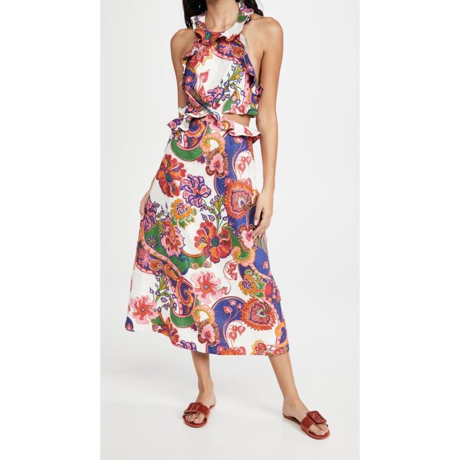 ブランドおしゃれ ジマーマン Zimmermann レディース ワンピース ミドル丈 ワンピース ドレス The Lovestruck Tie Back Midi Dress Natural Paisley Floral オープニング大放出セール Www Yalaphone Com