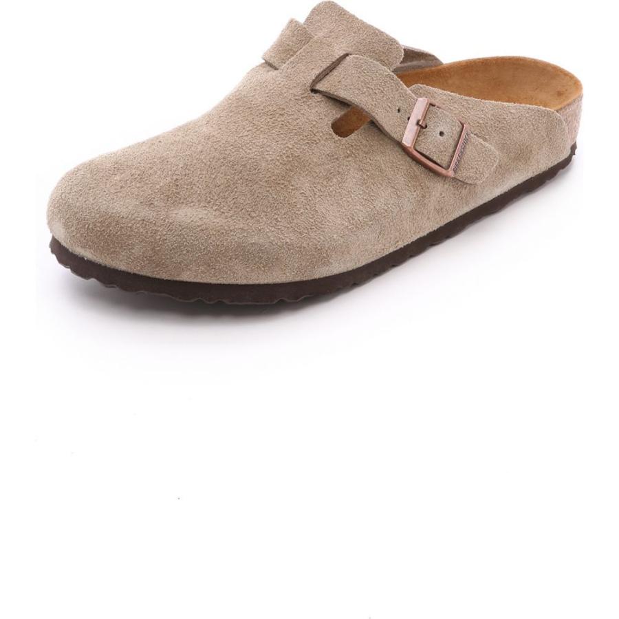 楽天ランキング1位 ビルケンシュトック Birkenstock メンズ クロッグ シューズ 靴 Suede Soft Footbed Boston Clogs Taupe 格安人気 Www Technet 21 Org