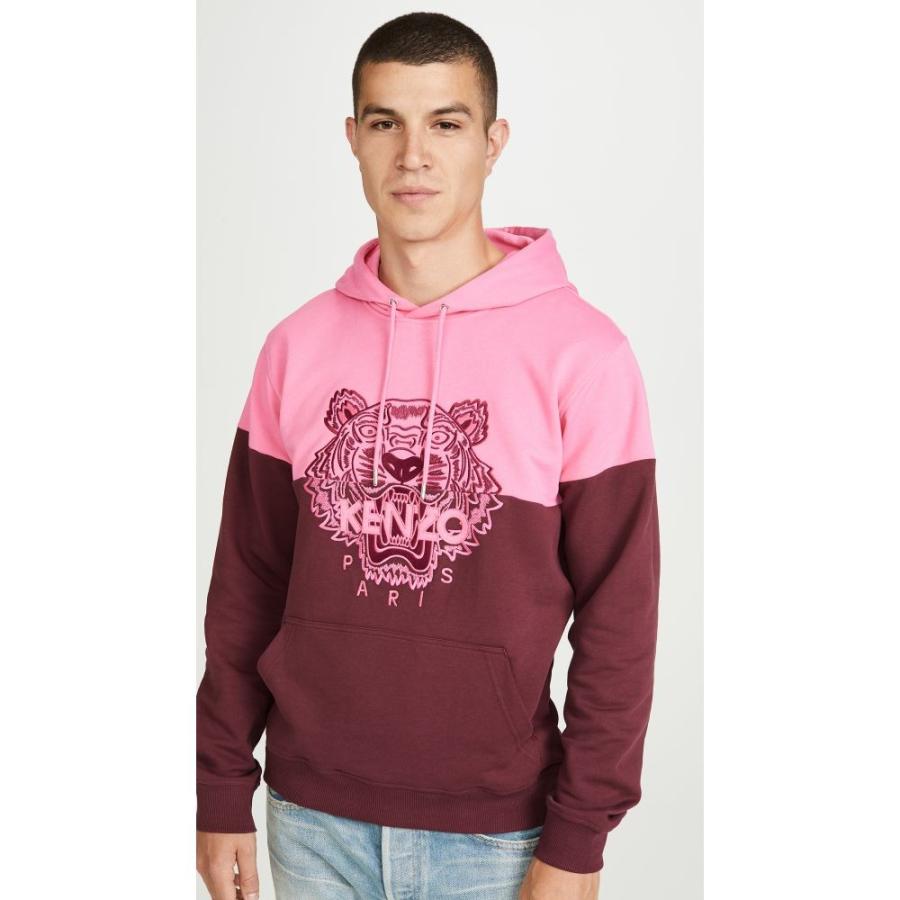 ケンゾー Kenzo メンズ パーカー トップス Colorblock Tiger Hoodie Red Khabarsanjal Com