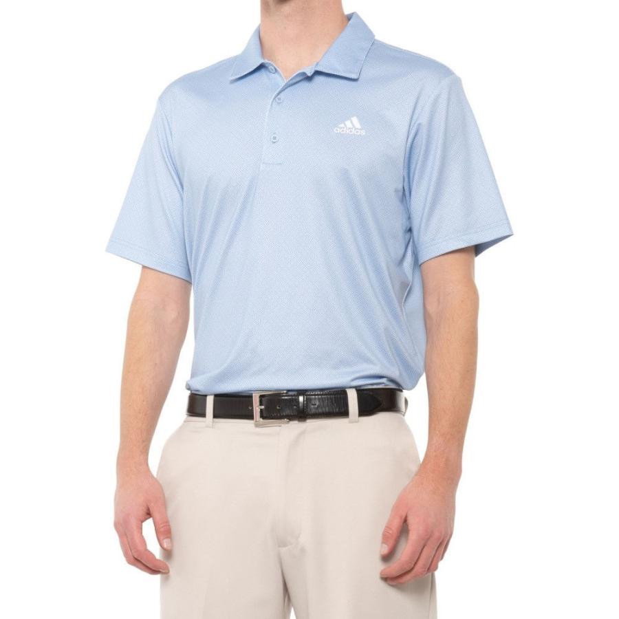 訳あり ポロシャツ メンズ adidas アディダス 半袖 Blue Glow Sleeve Short 50, UPF - Shirt Polo Print Dot トップス ポロシャツ