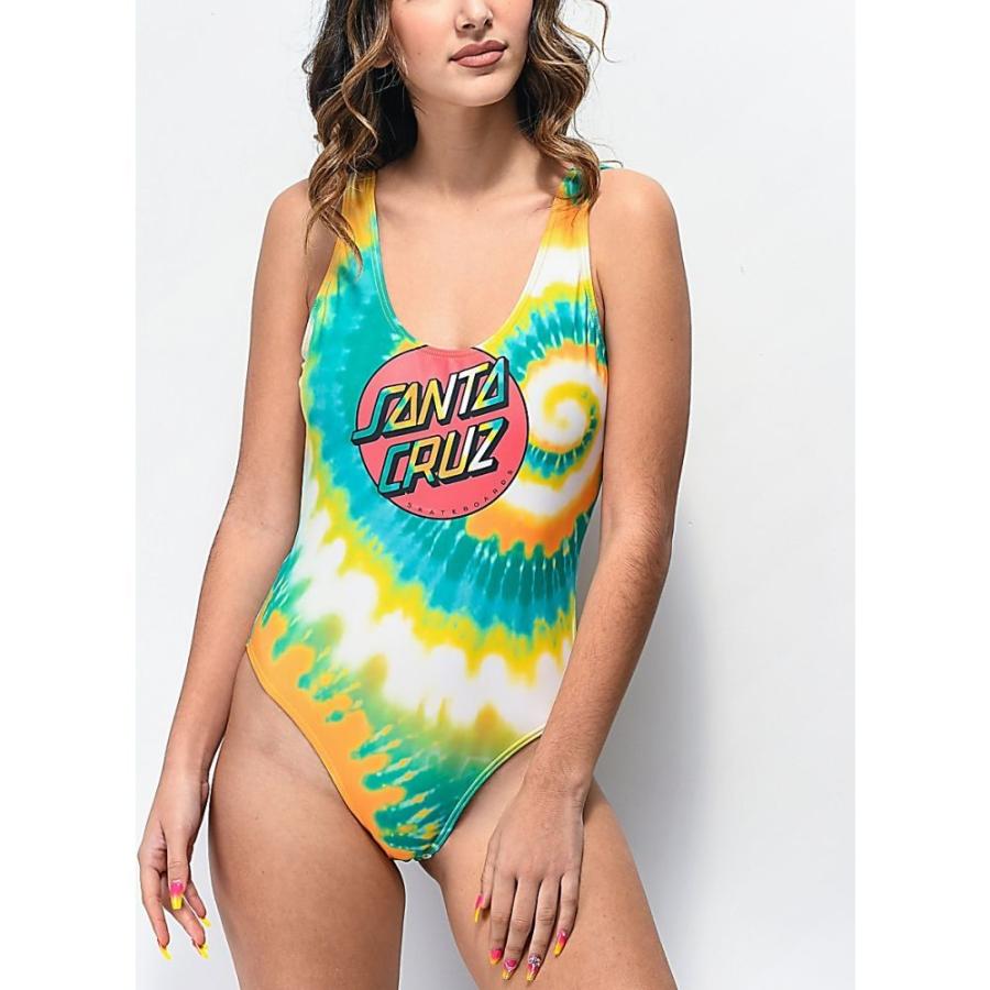 サンタクルーズ Santa Cruz Skate レディース ワンピース 水着 ビーチウェア Santa Cruz Classic Dot Blue Tie Dye One Piece Swimsuit Blue Www Arilab Com Tr Index Php