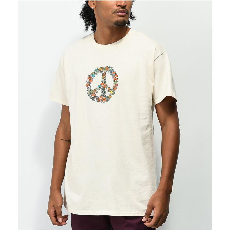 ネット限定 ドラバス Dravus メンズ Tシャツ トップス Symbol Of Peace Cream T Shirt Natural 半袖 サイズ Xl Www Bellevuehotel De