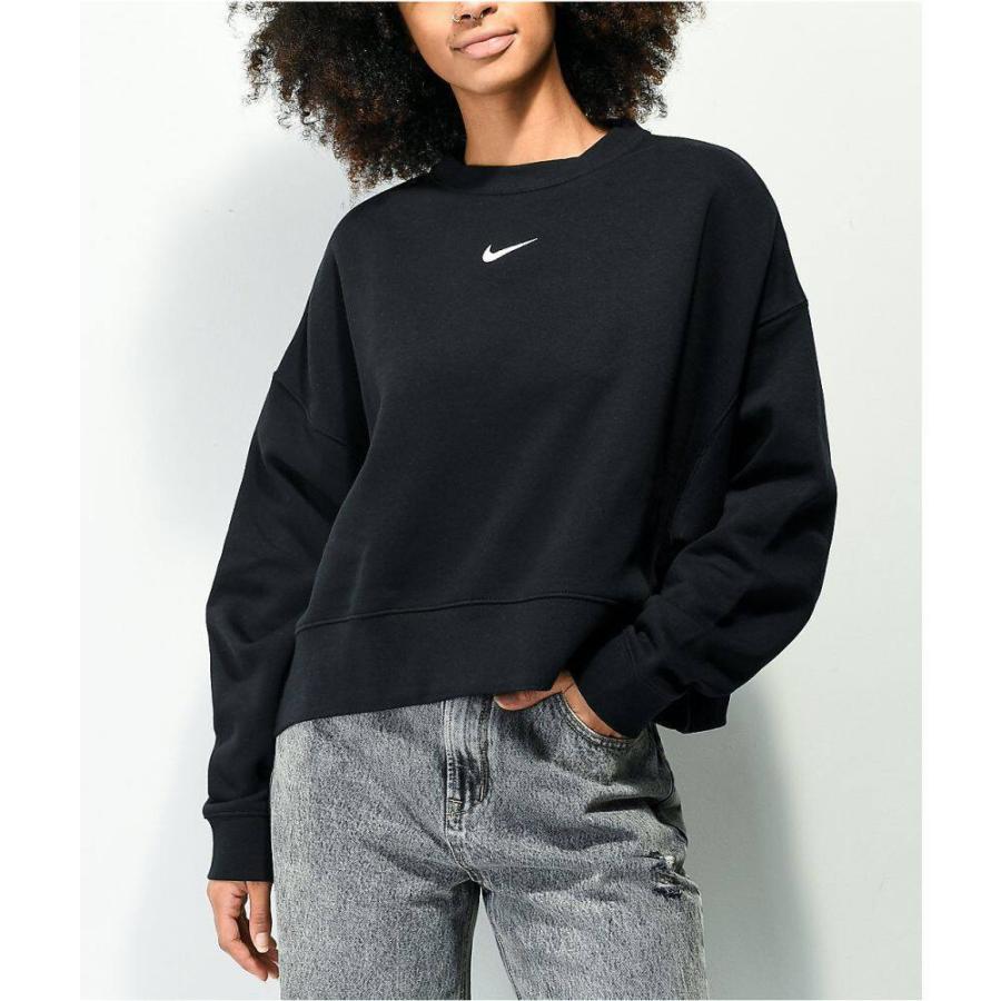 超爆安 ナイキ Nike Sb レディース スウェット トレーナー クロップド トップス Nike Essentials Collection Black Crew Neck Crop Sweatshirt Black トレーナー サイズ S Safecity uiginfo Com