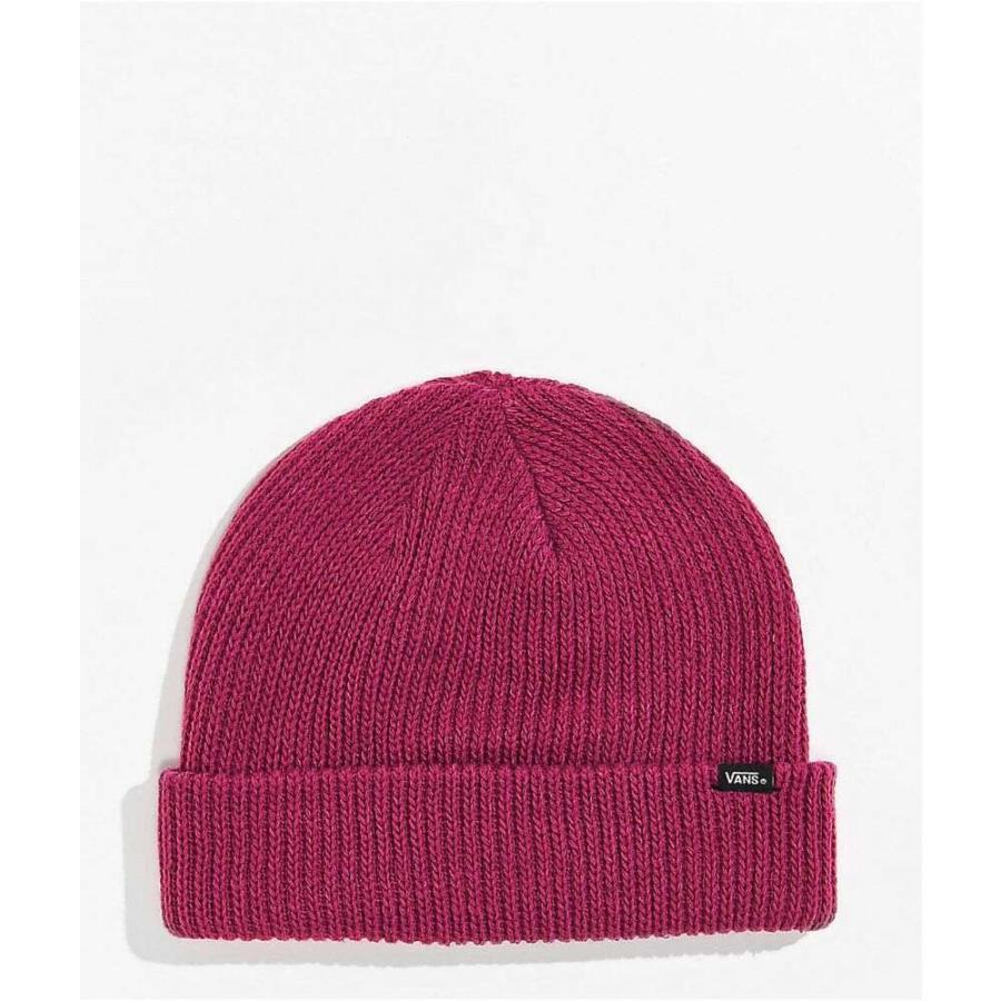 お気にいる Vans ヴァンズ メンズ pink Medium Beanie Raspberry Basics Core 帽子 ビーニー ニット ニット帽、ビーニー