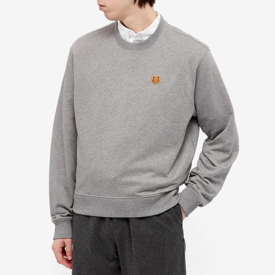 初回限定 Crew Crest Tiger トップス スウェット トレーナー メンズ Kenzo ケンゾー トップス メンズ スウェット トレーナー ケンゾー Kenzo Sweat Grey Dove トップス Meorboston Org
