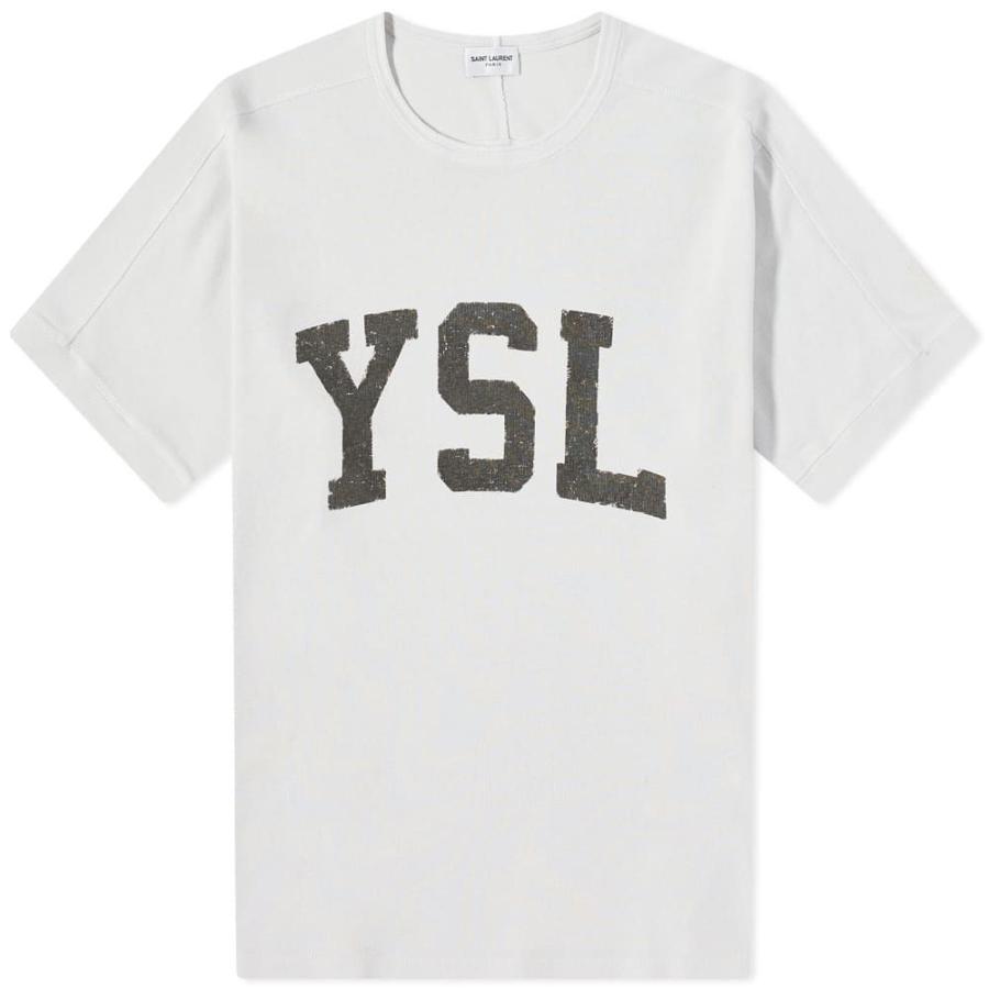 サンローラン Saint Laurent メンズ Tシャツ ロゴtシャツ トップス Ysl College Logo Tee Ecru Sc Ff03e49b65 フェルマート Fermart 1号店 通販 Yahoo ショッピング