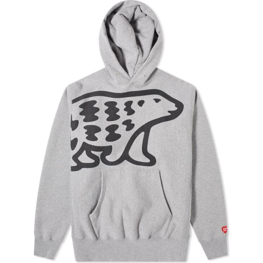 メーカー包装済 ヒューマンメイド Human Made メンズ パーカー トップス Polar Bear Popover Hoody Grey 日本産 Asmistansa Ac Id
