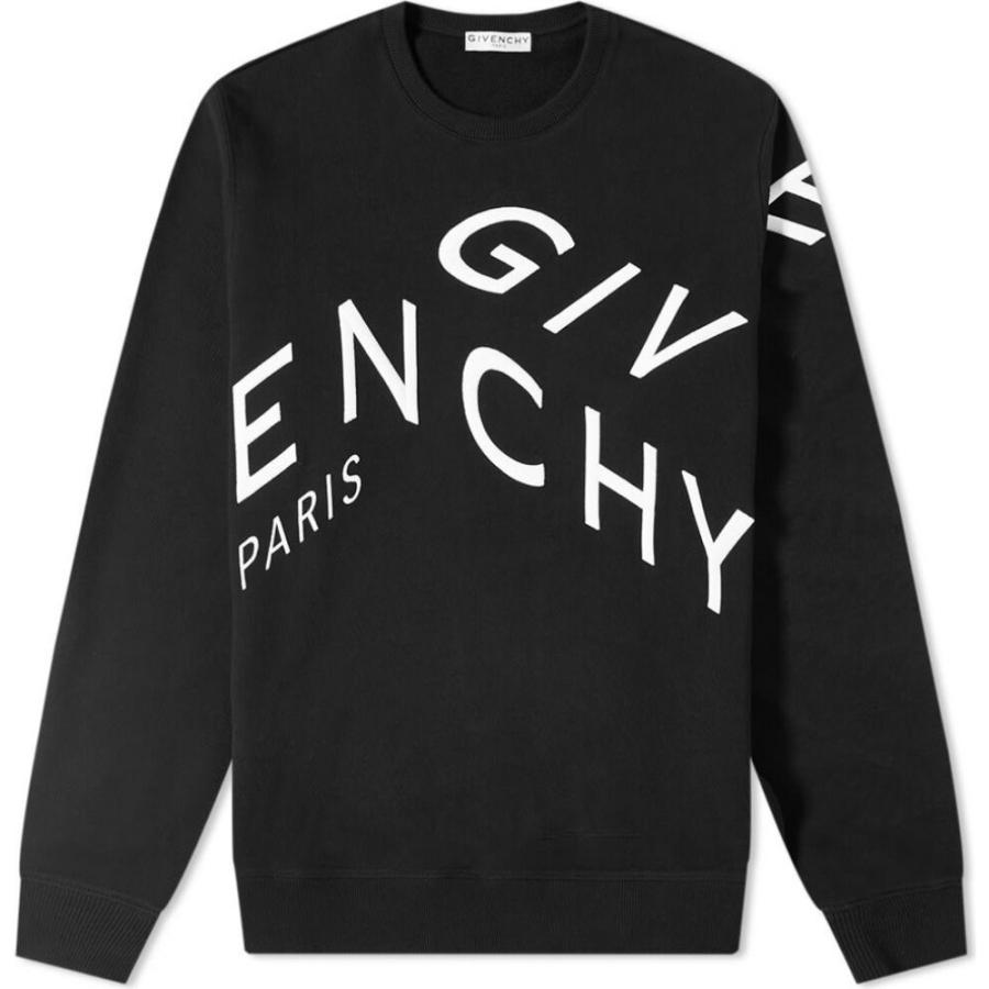 安い購入 ジバンシー Givenchy メンズ スウェット トレーナー トップス Embroidered Refracted Logo Crew Sweat Black White 国産 Www Kslcity Com My