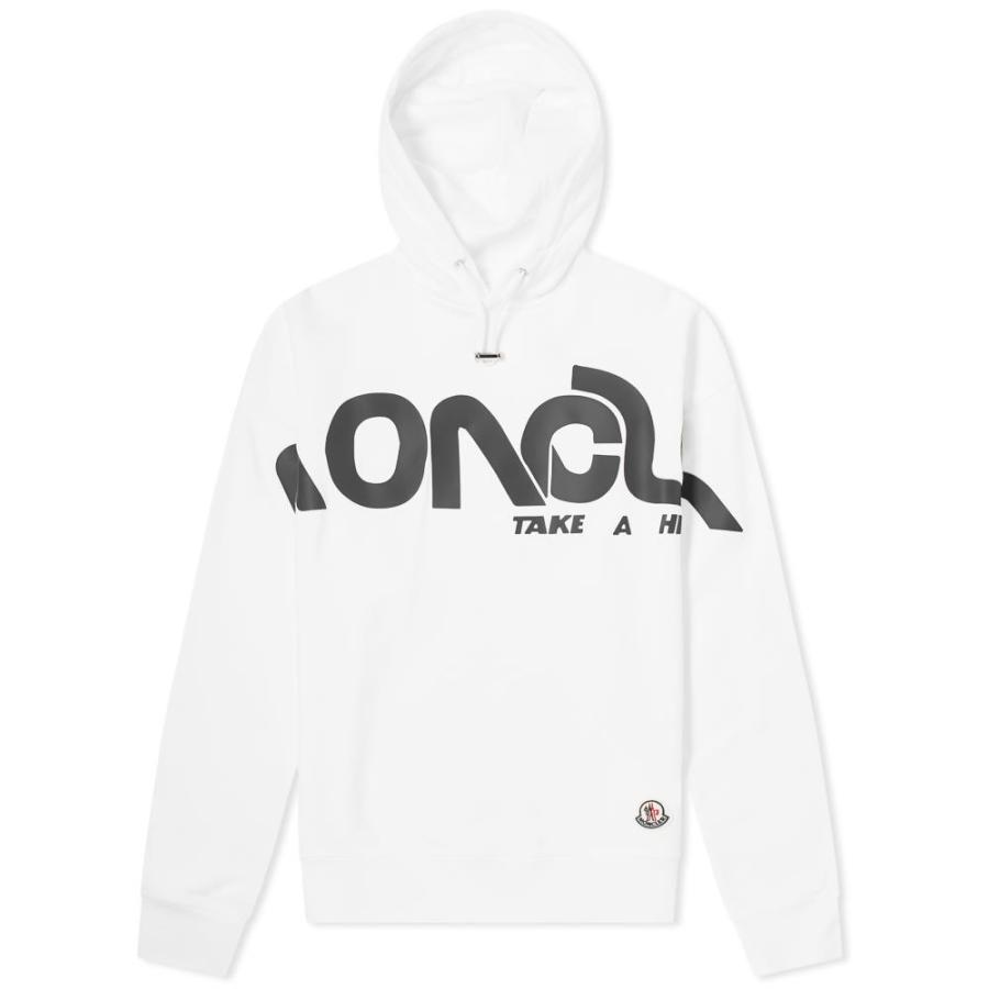 モンクレール Moncler Genius メンズ パーカー トップス 2 Moncler 1952 Macro Logo Popover Hoody White Kisumupoly Ac Ke