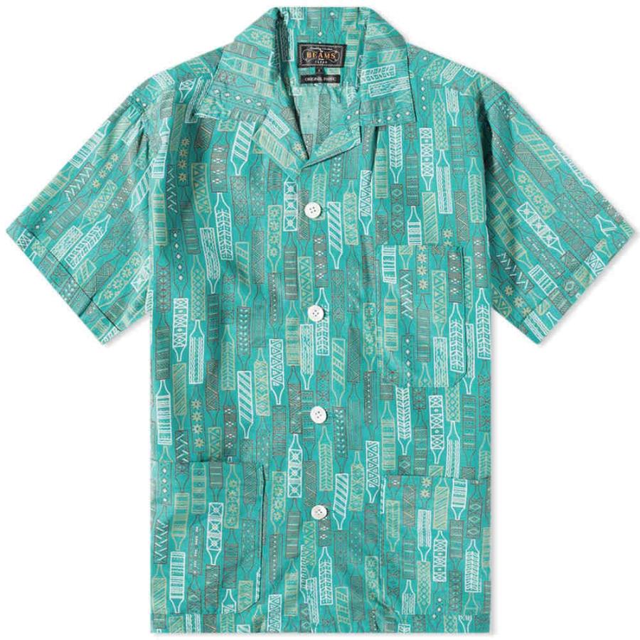 メンズファッション 最大5000円offクーポン ビームス プラス Beams Plus メンズ 半袖シャツ トップス Beach Vacation Shirt Teal Krw2smybv0 Www Boulevardrestaurants Com