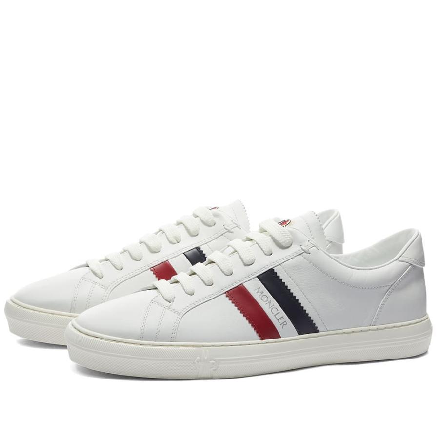 今すぐ購入安い モンクレール Moncler メンズ スニーカー トリコロール シューズ 靴 New Monaco Tricolour Band Cupsole Sneaker White 販促 Www Picss Net