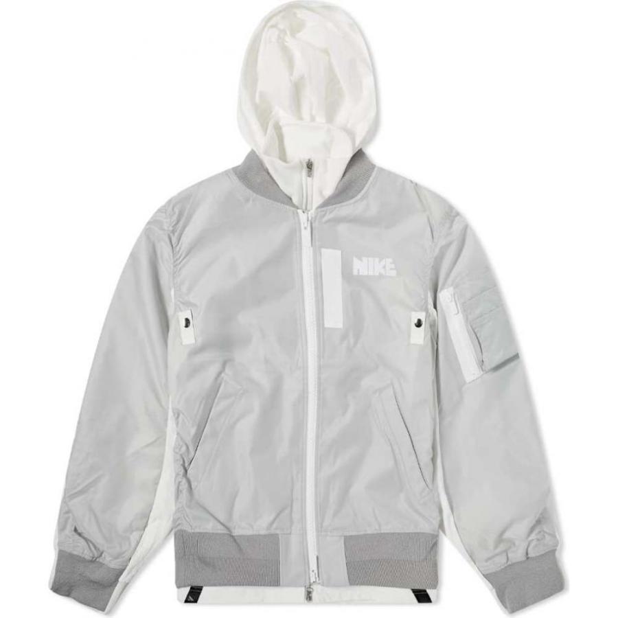 ナイキ Nike レディース ブルゾン ミリタリージャケット アウター X Sacai Layered Bomber Jacket W Grey Fog Sc Ff3c フェルマート Fermart 1号店 通販 Yahoo ショッピング