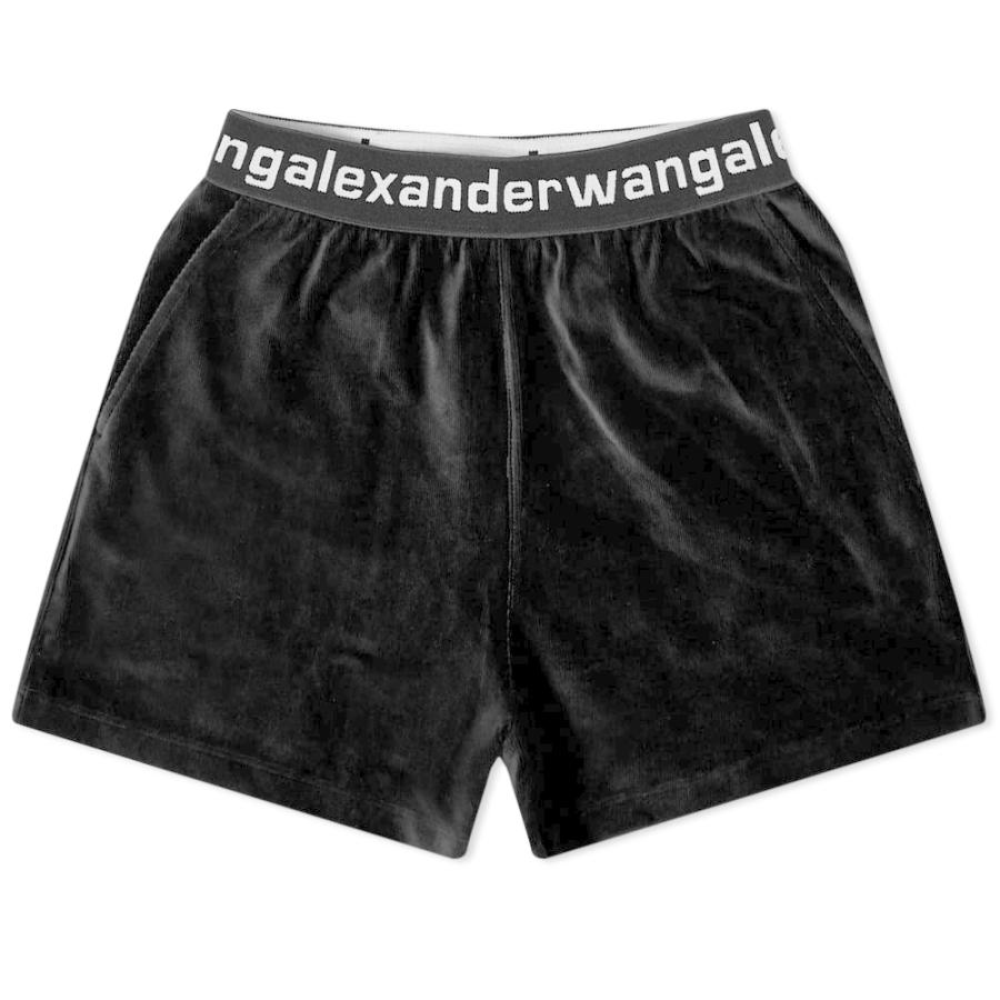レディース Wang Alexander ワン アレキサンダー ショートパンツ Black Shorts Corduroy Stretch ボトムス・パンツ ショート、ハーフパンツ 日本最級