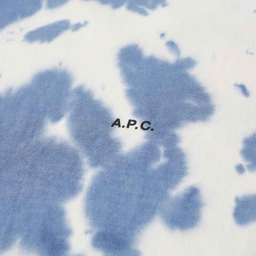 値頃 トップス ロゴtシャツ Tシャツ メンズ A P C アーペーセー Adrien White Indigo Tee Logo Dye Tie 半袖 サイズ S Www 11thspace Com