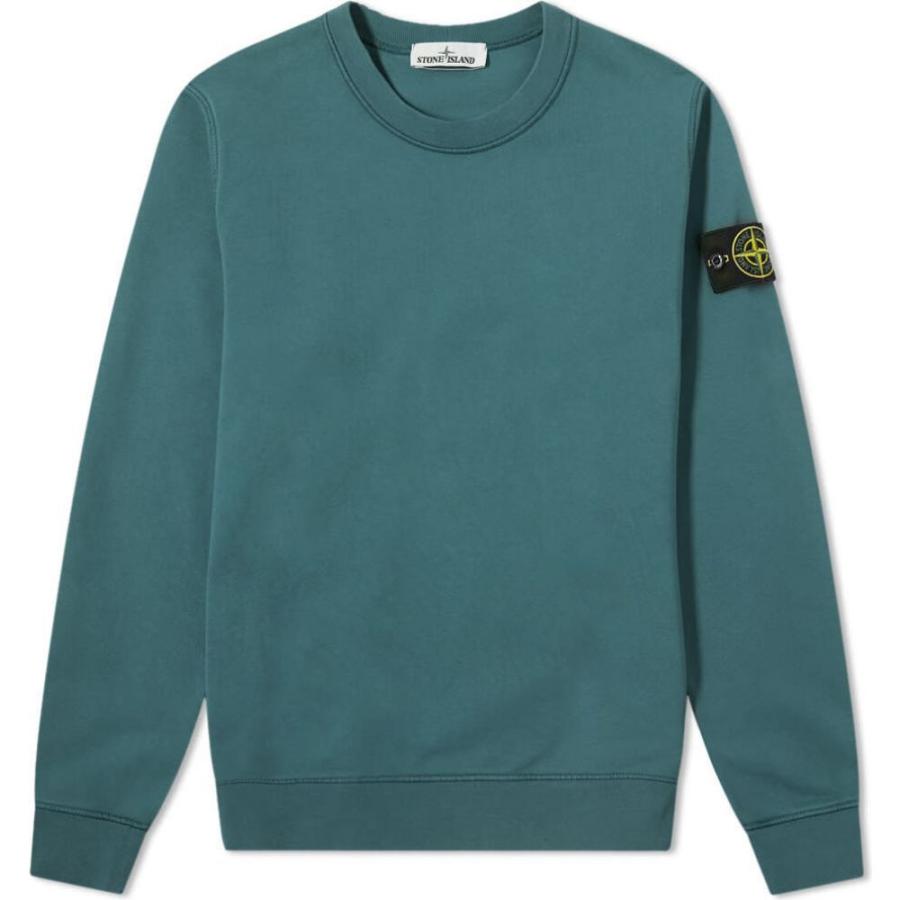 高知インター店 ストーンアイランド Stone Island メンズ スウェット トレーナー トップス Garment Dyed Crew Sweat Petrol Green 最新コレックション Radhikafacility Co In