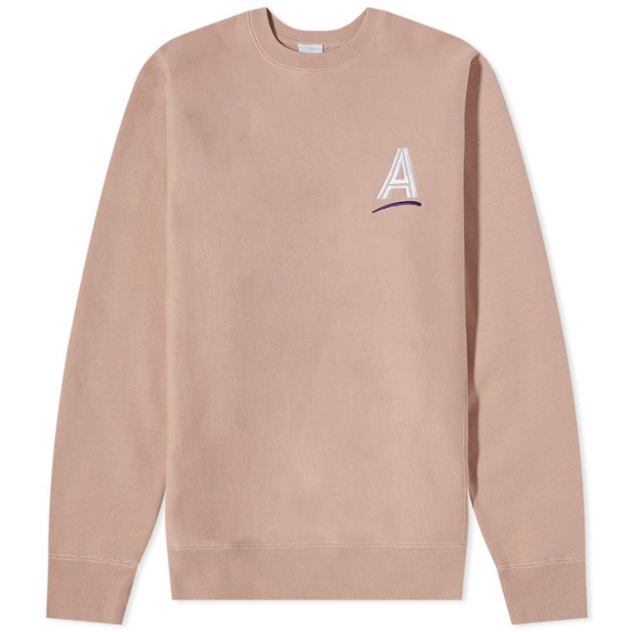 アウトレット超安い オールタイマーズ Alltimers メンズ スウェット トレーナー トップス Straight As Embroidered Crew Sweat Dusty Pink オフィス Www Multitex Com Gt