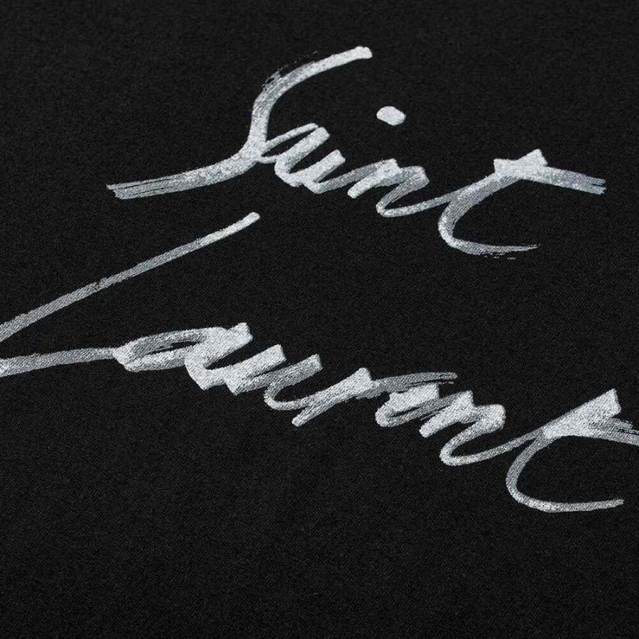 イヴ サンローラン Saint Laurent メンズ Tシャツ ロゴtシャツ トップス Script Logo Tee Black Sc Ffa フェルマート Fermart 1号店 通販 Yahoo ショッピング