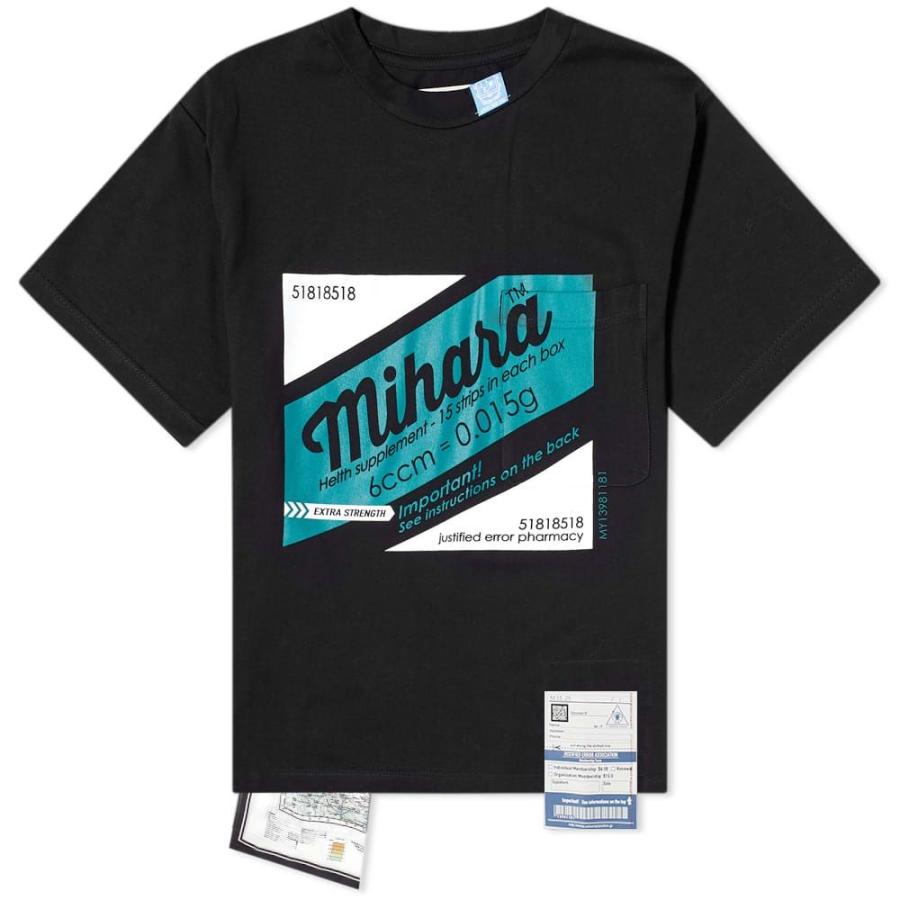 ミハラ ヤスヒロ Maison Mihara Yasuhiro メンズ Tシャツ ロゴtシャツ トップス Scarf Logo Tee Black Blusquare Org