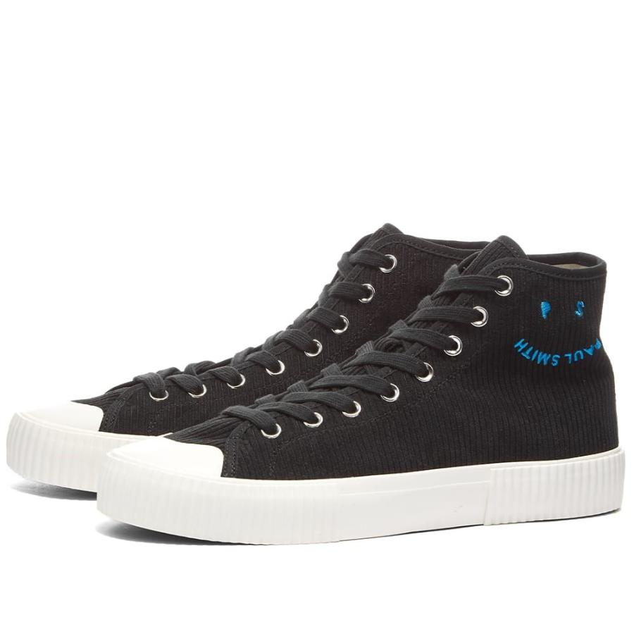 見事な メンズ Smith Paul ポールスミス スニーカー Black Sneaker High Top Kibby Cord シューズ 靴 ハイカット スニーカー サイズ Uk8