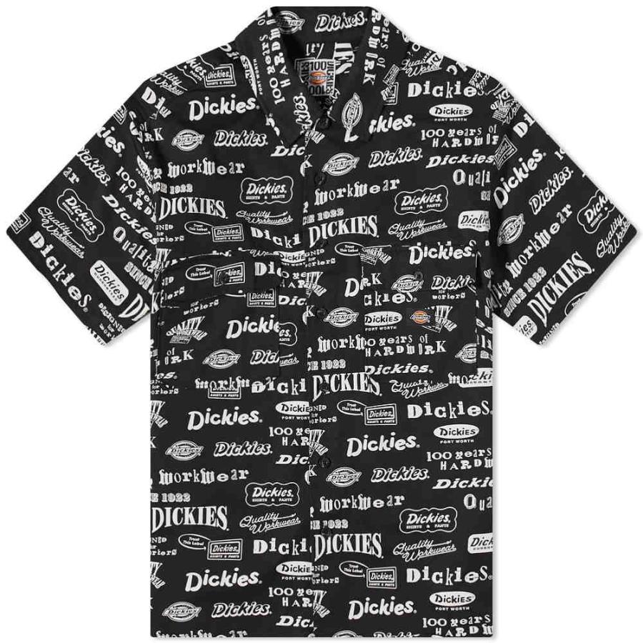 激安通販新作 100th トップス 半袖シャツ メンズ Dickies ディッキーズ Anniversary Black Shirt Print Over All 半袖 サイズ Xl Gordoscoxinha Com Br