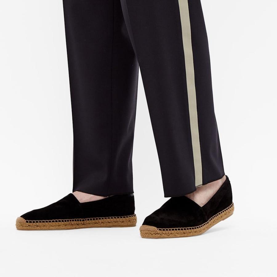 クリスマスツリー特価 イヴ メンズ エスパドリーユ サンローラン イヴ Laurent Saint サンローラン Black Espadrille Suede Classic シューズ 靴 エスパドリーユ メンズ Laurent Saint シューズ Albinofoundation Org