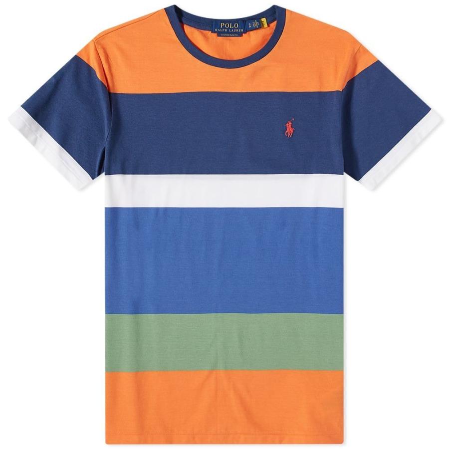 直送商品 ラルフ Tee Stripe Multi トップス Tシャツ メンズ Lauren Ralph Polo ローレン 半袖
