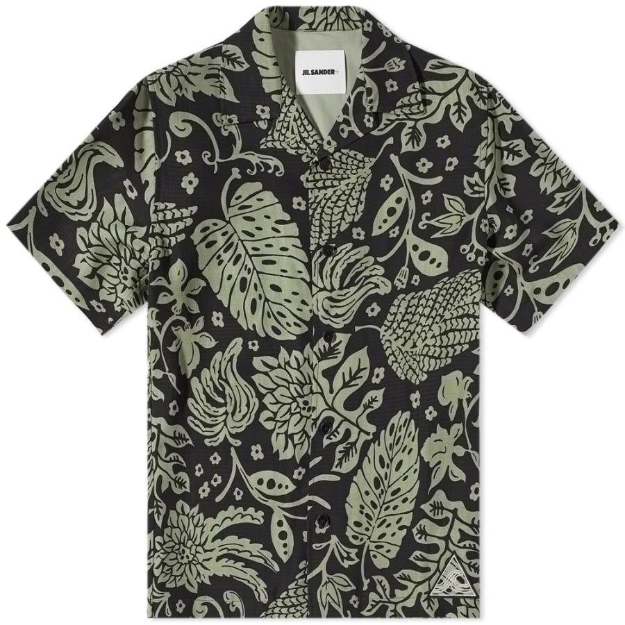 ジル サンダー Jil Sander メンズ 半袖シャツ アロハシャツ トップス Plus Hawaiian Vacation Shirt Open Green
