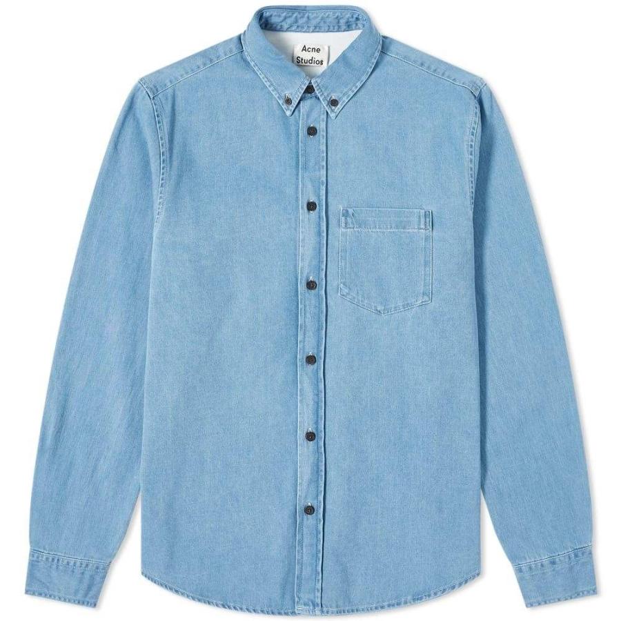 アクネ ストゥディオズ Acne Studios メンズ シャツ デニム トップス Sarkis Denim Shirt Light Blue Supersport Tn
