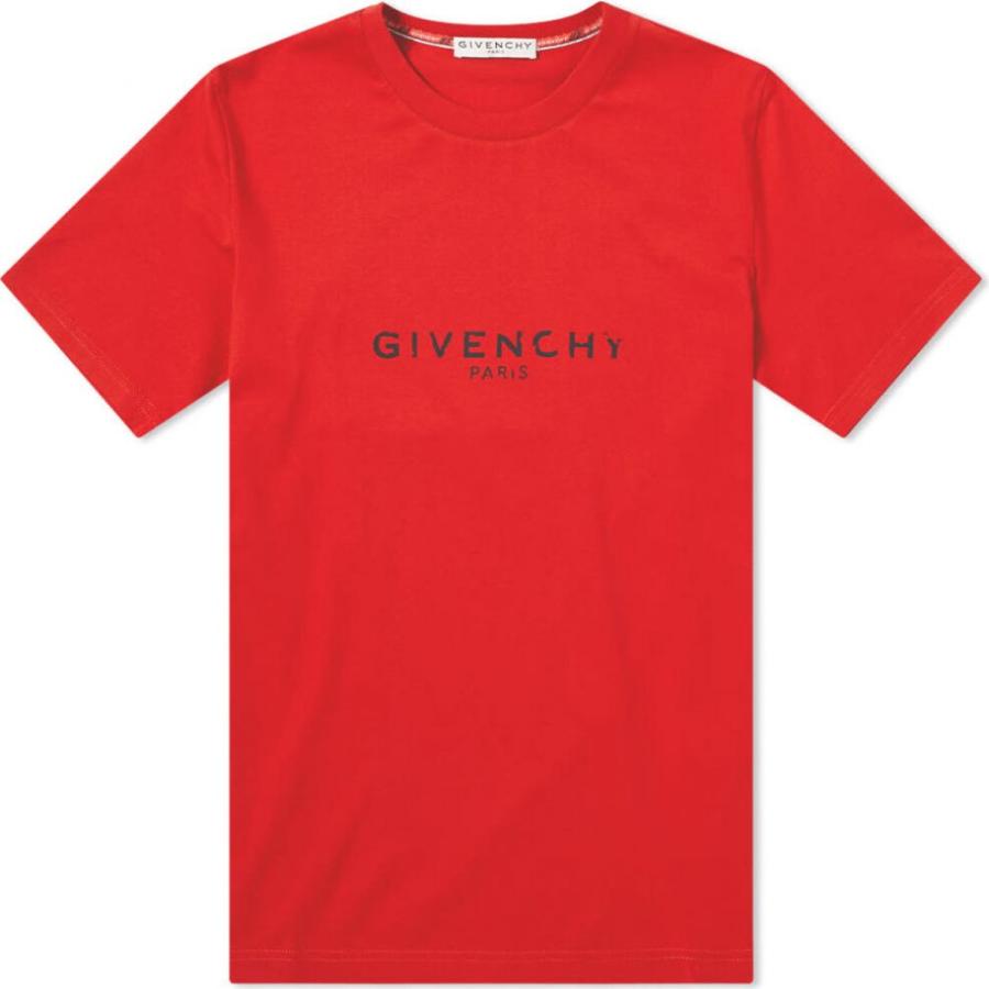 ジバンシー Givenchy メンズ Tシャツ ロゴtシャツ トップス Paris Logo Tee Bright Red Www Saludaliadental Com