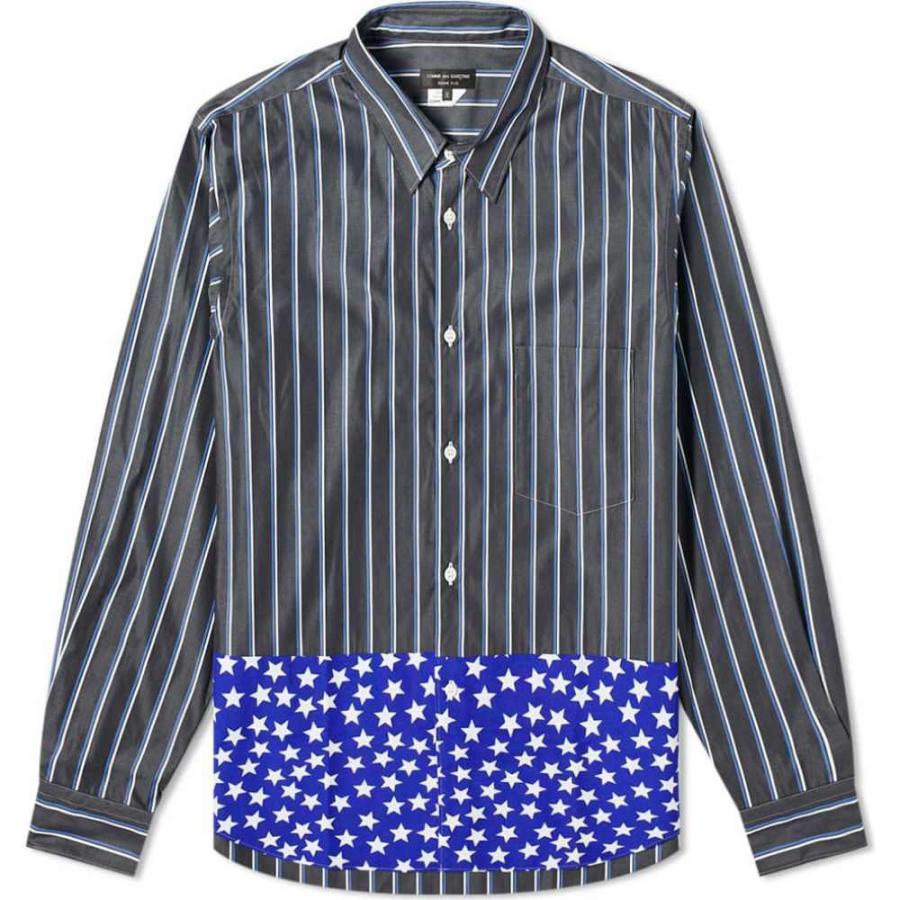 コム デ ギャルソン Comme Des Garcons Homme Plus メンズ シャツ トップス Stars Hem Shirt Black White Blue Sc Ff8e4054 フェルマート Fermart 1号店 通販 Yahoo ショッピング