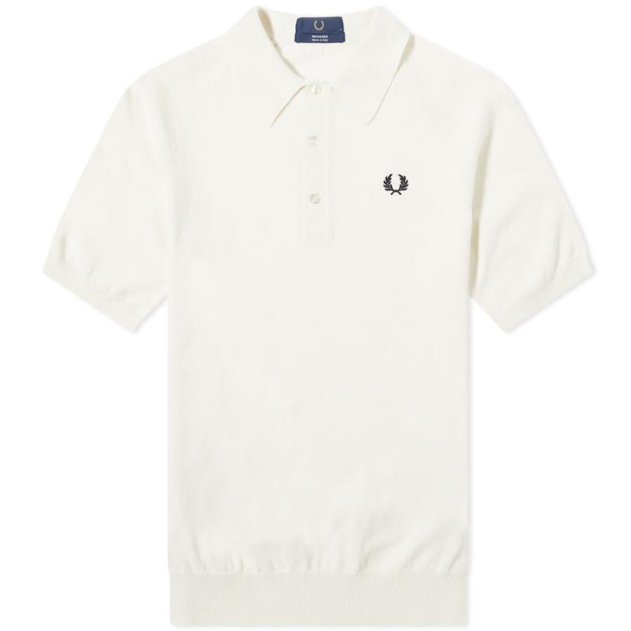 フレッドペリー Fred Perry Laurel Wreath メンズ ポロシャツ トップス Fred Perry Reissues Raglan Sleeve Knitted Polo Snow White Www Unipymes Com