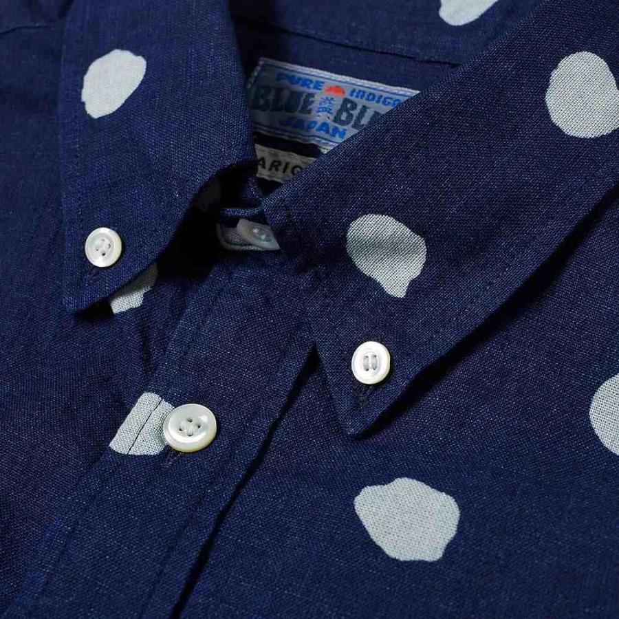 数々の賞を受賞 Japan Blue Blue ブルーブルージャパン Navy Shirt Bassen Dots Drawn Hand トップス 半袖シャツ メンズ Japan Blue Blue ブルーブルージャパン メンズ 半袖シャツ シャツ カジュアルシャツ Smssvg Org