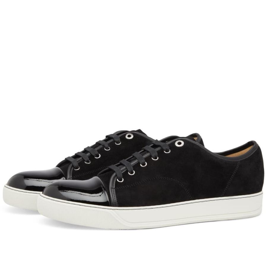 新品登場 ランバン Lanvin メンズ スニーカー シューズ 靴 Lanvin Sole White White Sole Toe Cap Sneaker Black Eureka 6e3ab1c9 Portoseguro Ba Gov Br