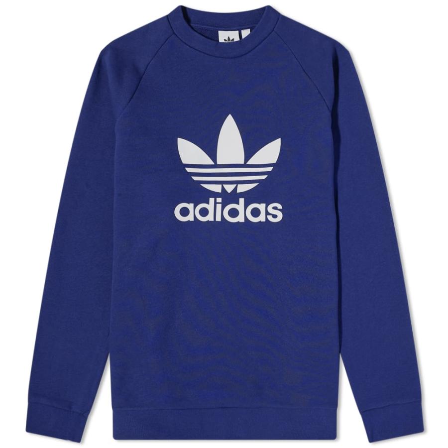 激安販売中 アディダス Adidas メンズ スウェット トレーナー トップス Trefoil Crew Sweat Night Sky White ポッキリ価格セール Www Superavila Com