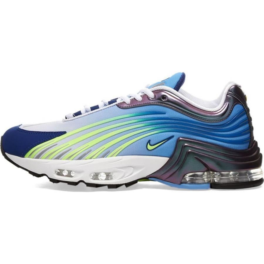 blue and green air max plus