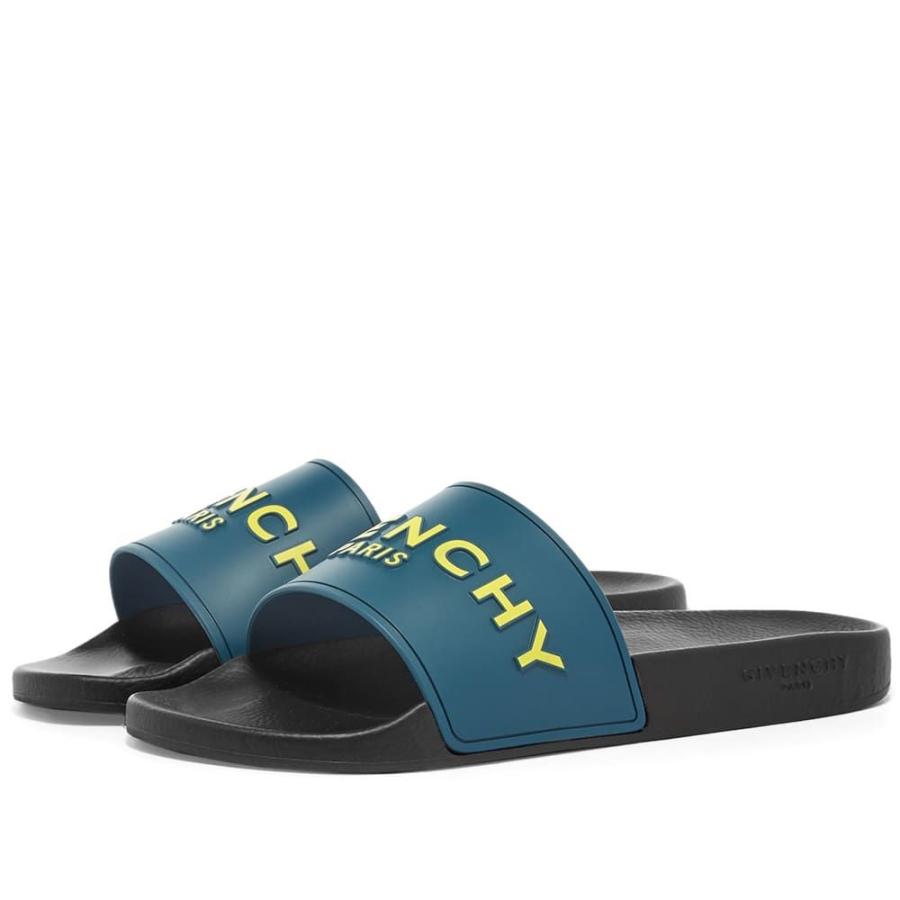 ジバンシー Givenchy メンズ サンダル スライドサンダル シューズ Oil Slide 買物 靴 Logo Blue Sandal