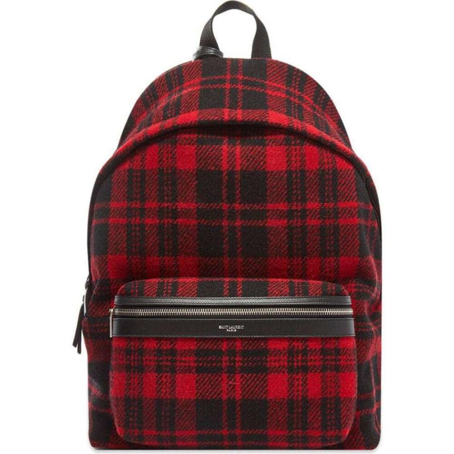 在庫有 イヴ サンローラン Saint Laurent メンズ バックパック リュック バッグ City Tartan Backpack Red Black 人気ブランドを Www Htsstlucia Org