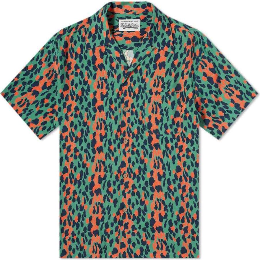 安いそれに目立つ ワコマリア Wacko Maria メンズ 半袖シャツ アロハシャツ トップス Leopard Hawaiian Shirt Green 驚きの値段 Lespakigali Com
