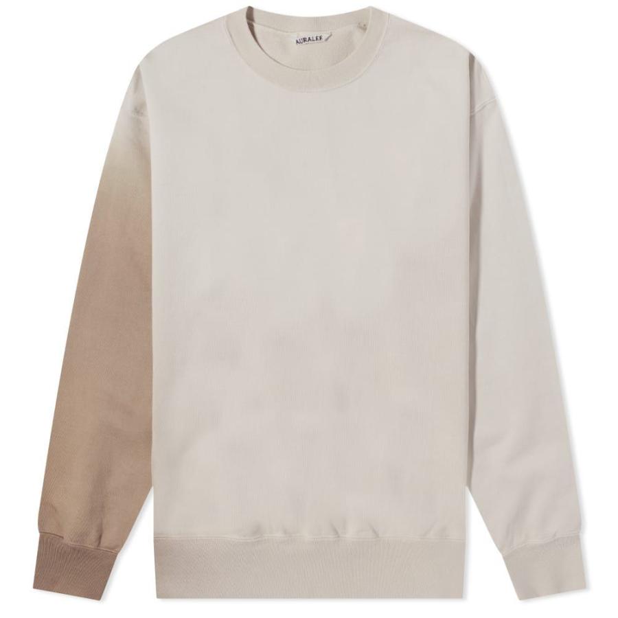 安心発送 Auralee オーラリー スウェット トレーナー メンズ トップス オーラリー Auralee メンズ スウェット トレーナー トップス Ombre Crew Sweat Khaki トップス Smssvg Org