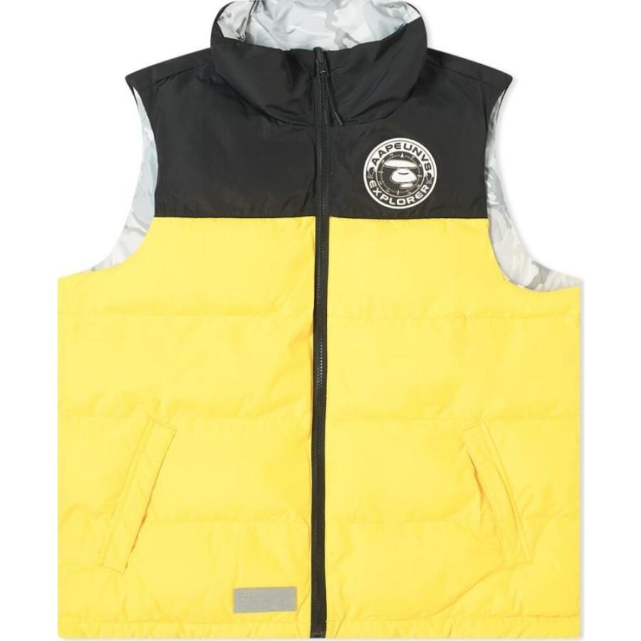 人気no 1 本体 ベイシング エイプ pe By A Bathing Ape メンズ ベスト ジレ トップス pe Reversible Thinsulate Vest Yellow 人気no 1 本体 Altammamfactory Com Jo