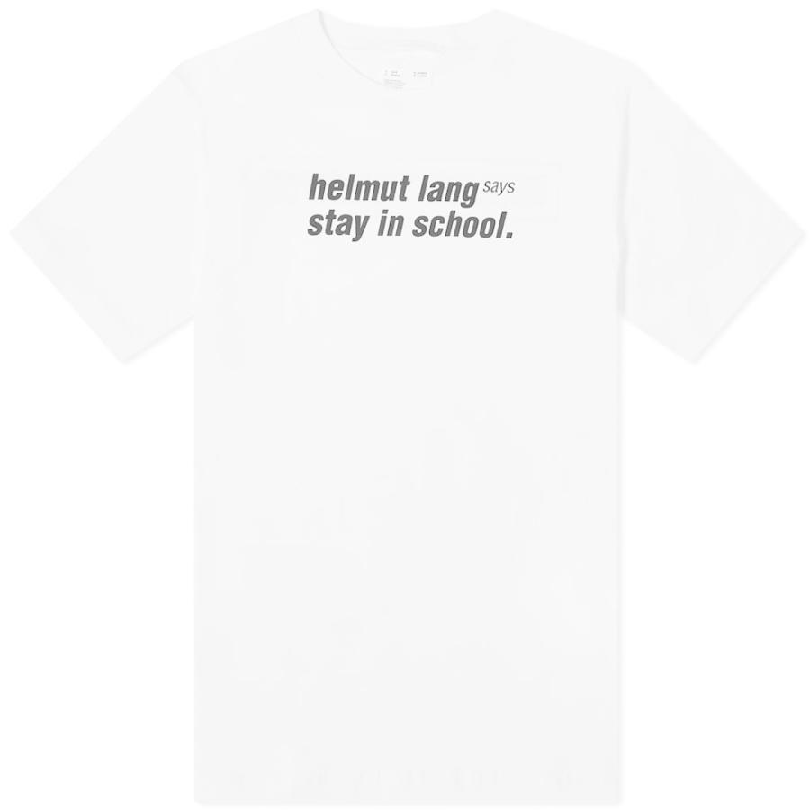 でおすすめアイテム Helmut White Chalk Tee School In Stay Says トップス Tシャツ メンズ Lang Helmut ラング ヘルムート トップス メンズ Tシャツ ラング ヘルムート Lang Tシャツ カットソー Dagl Tg