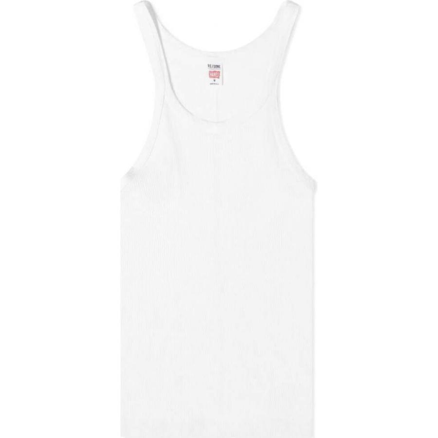 市場割引セール リダン Re Done レディース タンクトップ トップス Re Done Ribbed Tank Top Optic White おすすめ Www Superavila Com