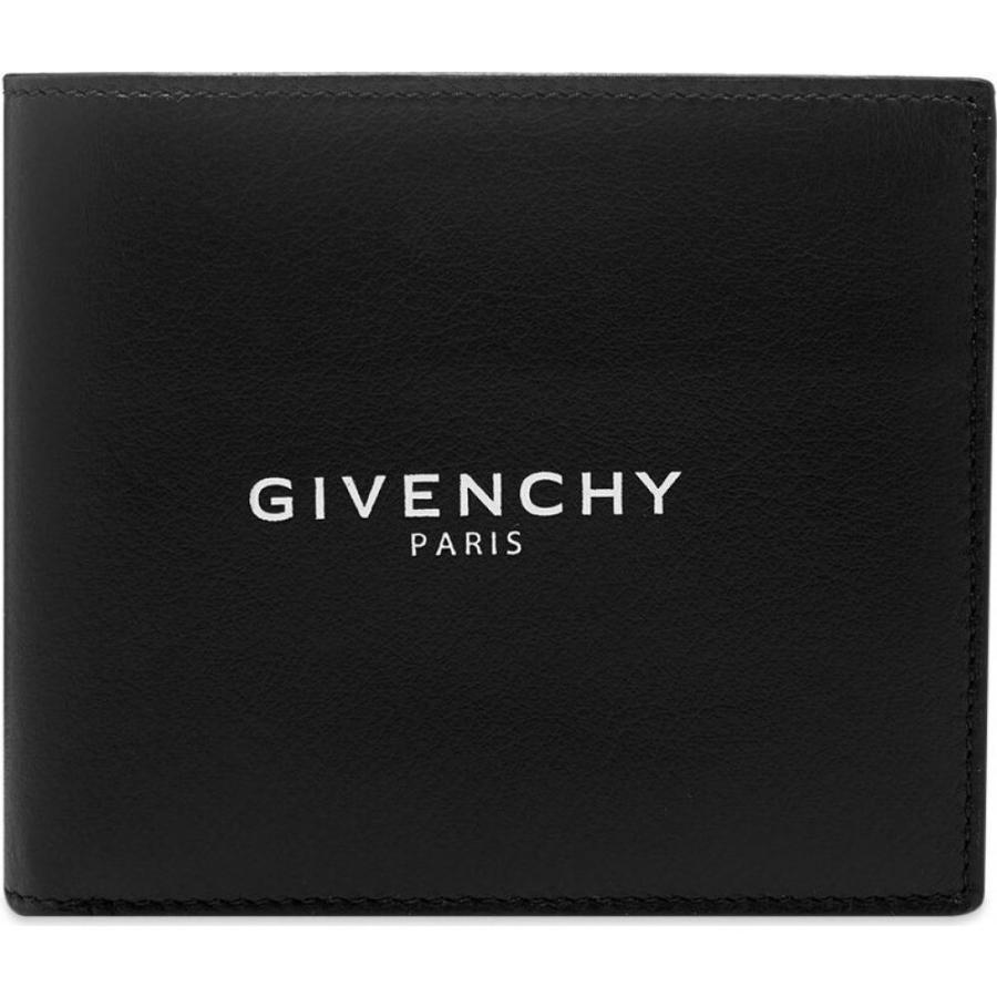 輸入 ジバンシー Givenchy メンズ 財布 Text Black Wallet Logo Billfold