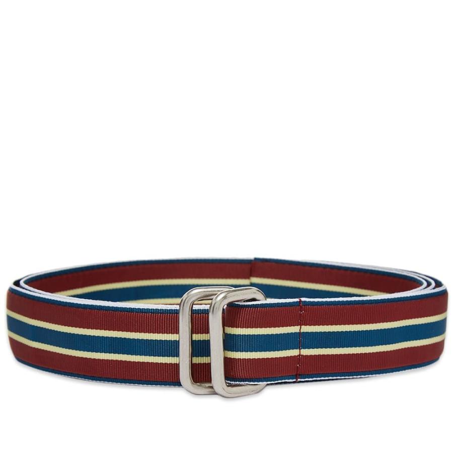 いラインアップ プラス ビームス ファッション小物 メンズ ベルト プラス ビームス Plus Beams Beams Brown Belt Ring Double Tape Grosgrain ベルト メンズ Plus 財布 帽子 ファッション小物