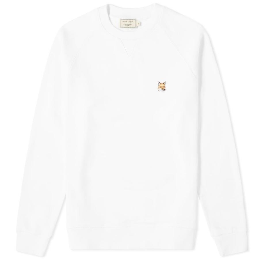 メゾン キツネ Maison Kitsune メンズ スウェット トレーナー トップス Fox Head Patch Crew Sweat White Www Prachin Co In