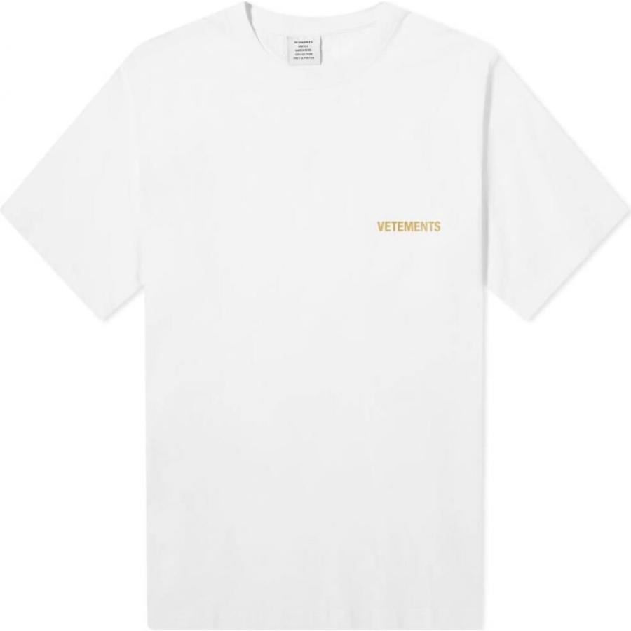かわいい Tシャツ メンズ Vetements ヴェトモン トップス メンズ Tシャツ ヴェトモン Vetements ロゴtシャツ White Tee Logo トップス Tシャツ カットソー Knowledge21 Com
