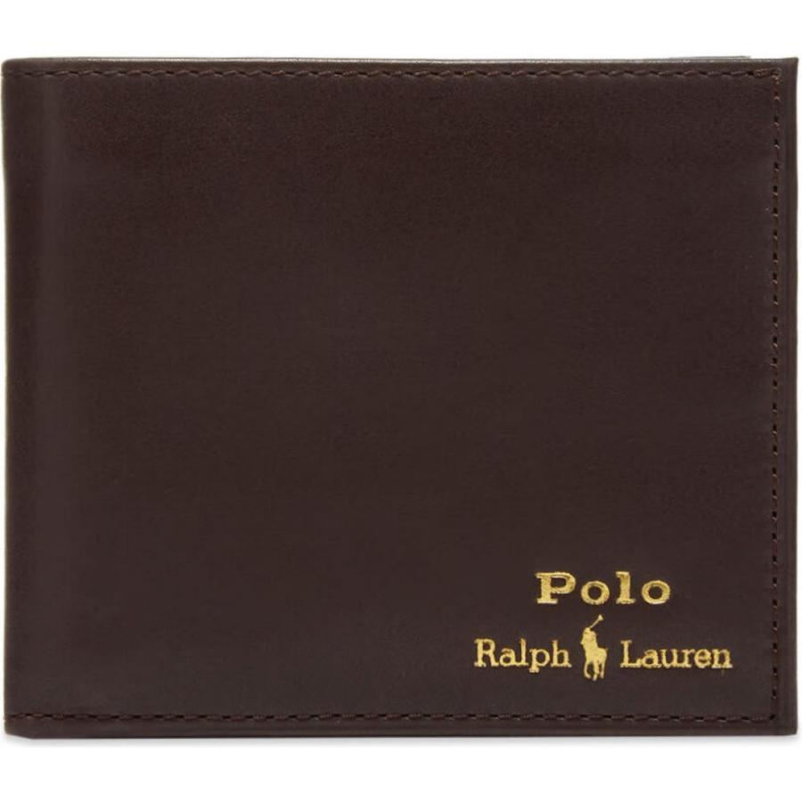オープニング 大放出セール Polo ローレン ラルフ メンズ 財布 ローレン ラルフ Lauren Ralph Polo Ralph Brown Wallet Billfold Embossed 二つ折り 財布 メンズ Lauren 財布